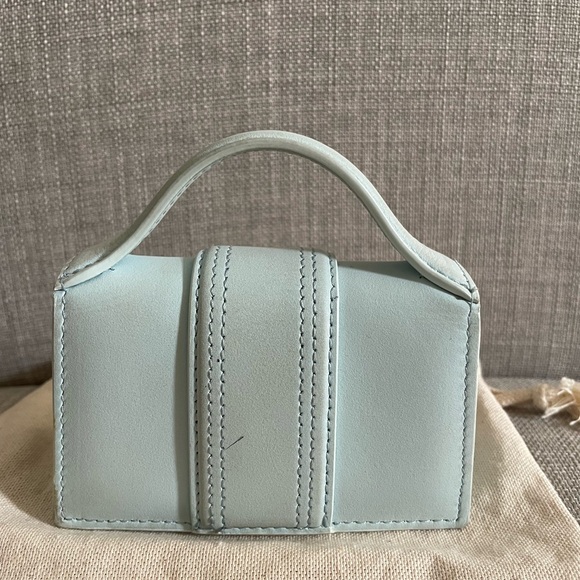 Jacquemus NanoTop-Handle Bag in Light Blue with Gold Hardware - Picture 3 of 9
